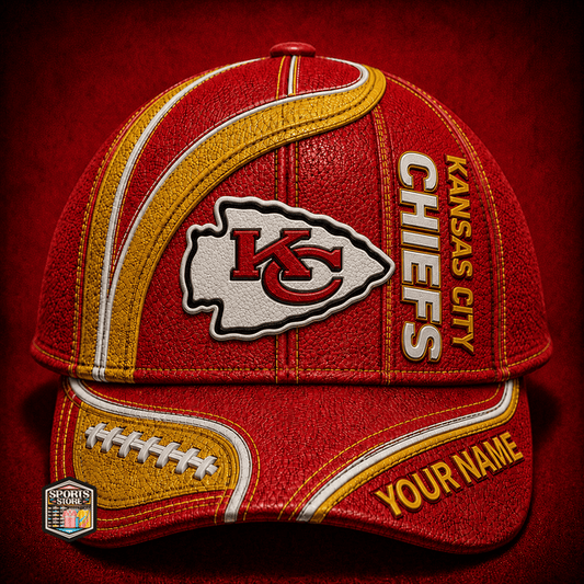 ELITE EDITION - NEW CUSTOMIZED NFL01 KCC KANSAS CITY CHIEFS CLASSIC CAP
