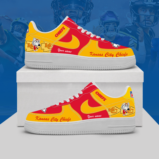 [SPECIAL OFFER] NEW CUSTOMIZED NFL01 KCC KANSAS CITY CHIEFS AF1 SHOES