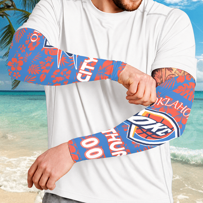 [HOT DEAL] NEW CUSTOMIZED NBA01 OCT OKLAHOMA CITY THUNDER SUN ARM SLEEVES