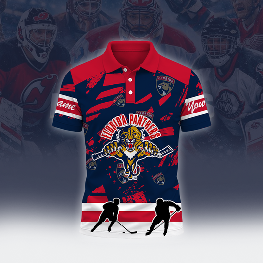 [SUPER SALE] NEW CUSTOMIZED NHL01 FPT FLORIDA PANTHERS POLO SHIRT