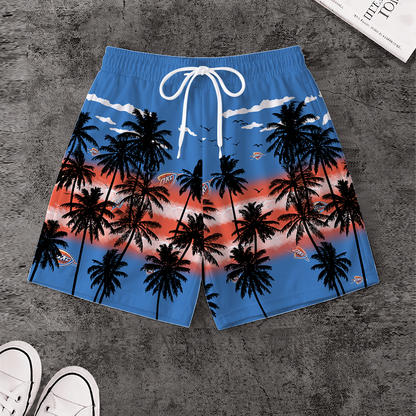 LIMITED EDITION - NEW CUSTOMIZED NBA01 OCT OKLAHOMA CITY THUNDER SHORT PANTS