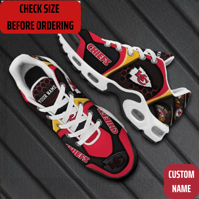 VIRAL EDITION - NEW CUSTOMIZED NFL01 KCC KANSAS CITY CHIEFS AIR MAX PLUS SNEAKERS