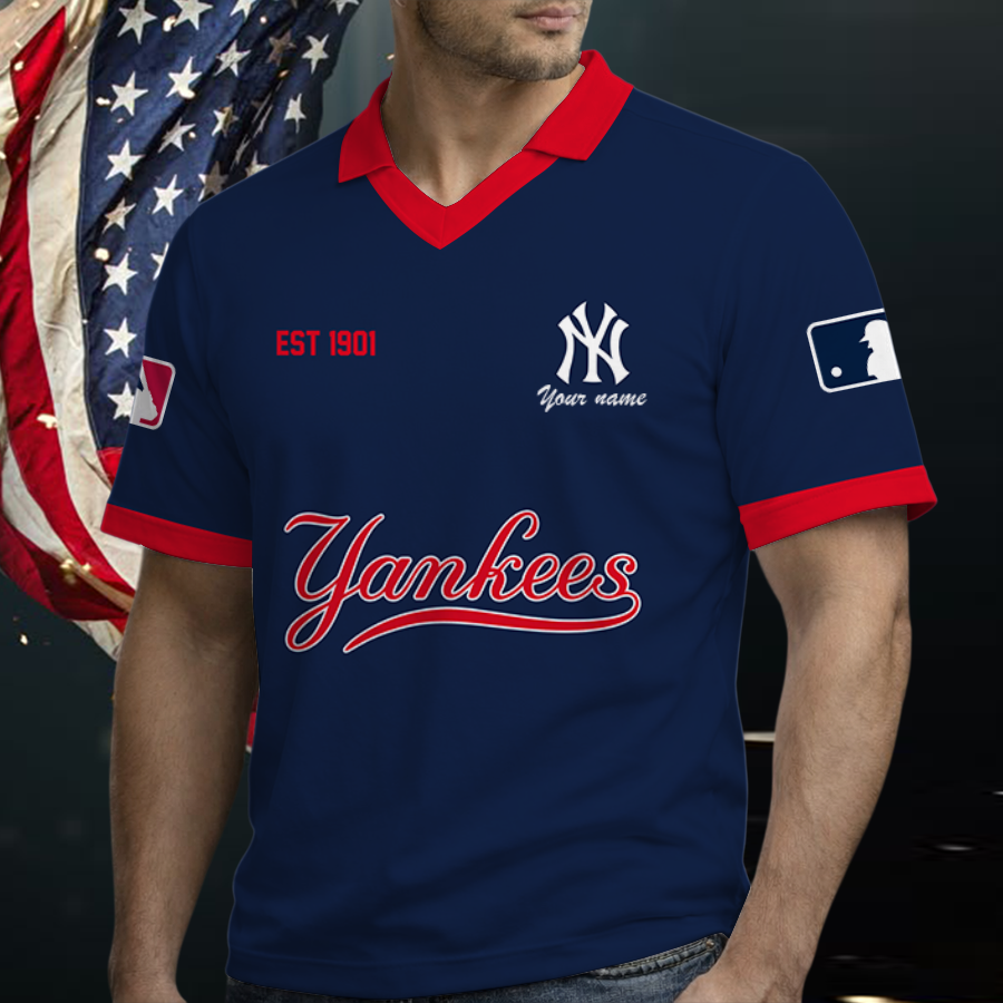 [FLASH SALE] NEW CUSTOMIZED MLB01 NNY NEW YORK YANKEES POLO SHIRT
