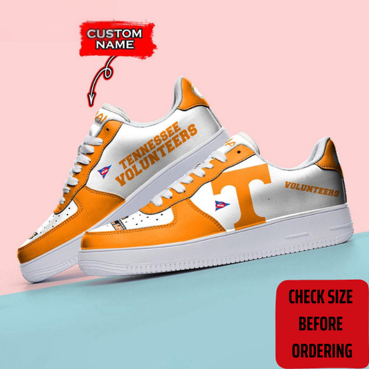 ELITE EDITION - NEW CUSTOMIZED NCAA FBS01 TNV TENNESSEE VOLUNTEERS AF1 SHOES