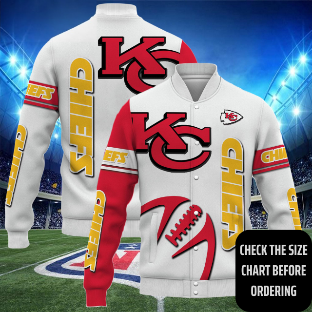ELITE EDITION - NEW CUSTOMIZED NFL01 KCC KANSAS CITY CHIEFS SATIN VARSITY & BASEBALL JACKET