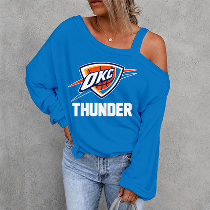 [HOT DEAL] NEW CUSTOMIZED NBA01 OCT OKLAHOMA CITY THUNDER DROP SHOULDER SWEATSHIRT