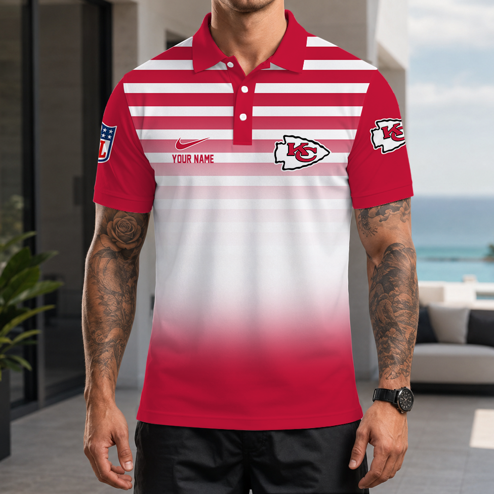 [SPECIAL OFFER] NEW CUSTOMIZED NFL01 KCC KANSAS CITY CHIEFS POLO SHIRT