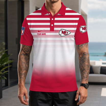 [SPECIAL OFFER] NEW CUSTOMIZED NFL01 KCC KANSAS CITY CHIEFS POLO SHIRT