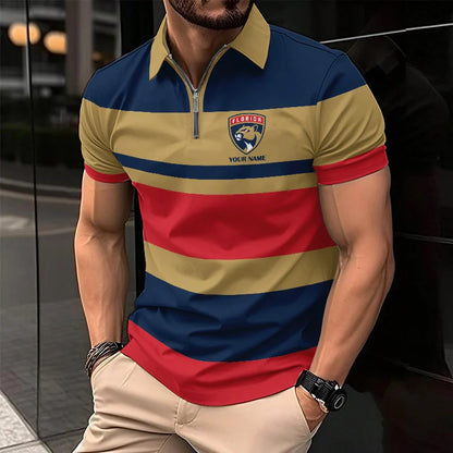 EXCLUSIVE EDITION - NEW CUSTOMIZED NHL01 FPT FLORIDA PANTHERS POLO SHIRT, ZIP POLO SHIRT & T-SHIRTS