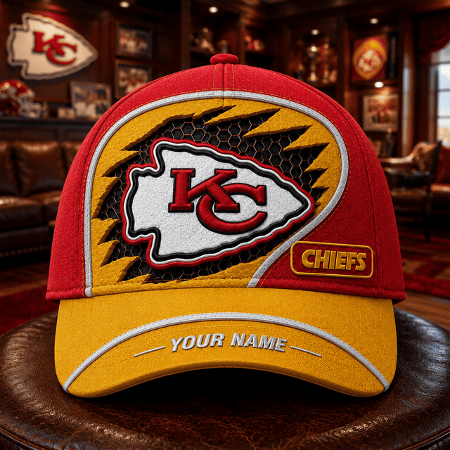 SPECIAL EDITION - NEW CUSTOMIZED NFL01 KCC KANSAS CITY CHIEFS CLASSIC CAP