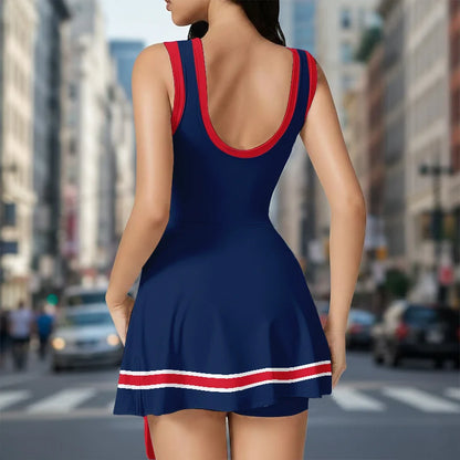 [FAN EXCLUSIVE] NEW CUSTOMIZED CFL01 MTL MONTREAL ALOUETTES WOMEN'S SUMMER SKORT DRESS
