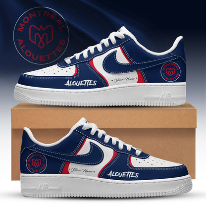 [FAN EXCLUSIVE] NEW CUSTOMIZED CFL01 MTL MONTREAL ALOUETTES AF1 SHOES