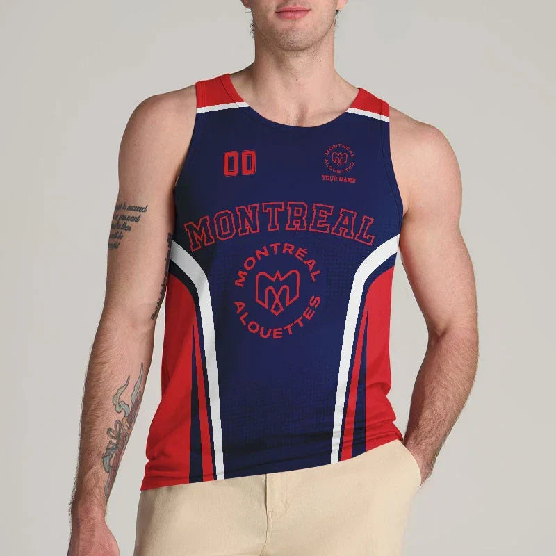 [FAN EXCLUSIVE] NEW CUSTOMIZED CFL01 MTL MONTREAL ALOUETTES UNISEX TANK TOP
