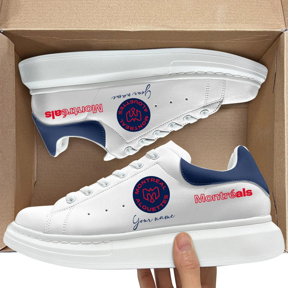 [FAN EXCLUSIVE] NEW CUSTOMIZED CFL01 MTL MONTREAL ALOUETTES MCQUEEN SHOES