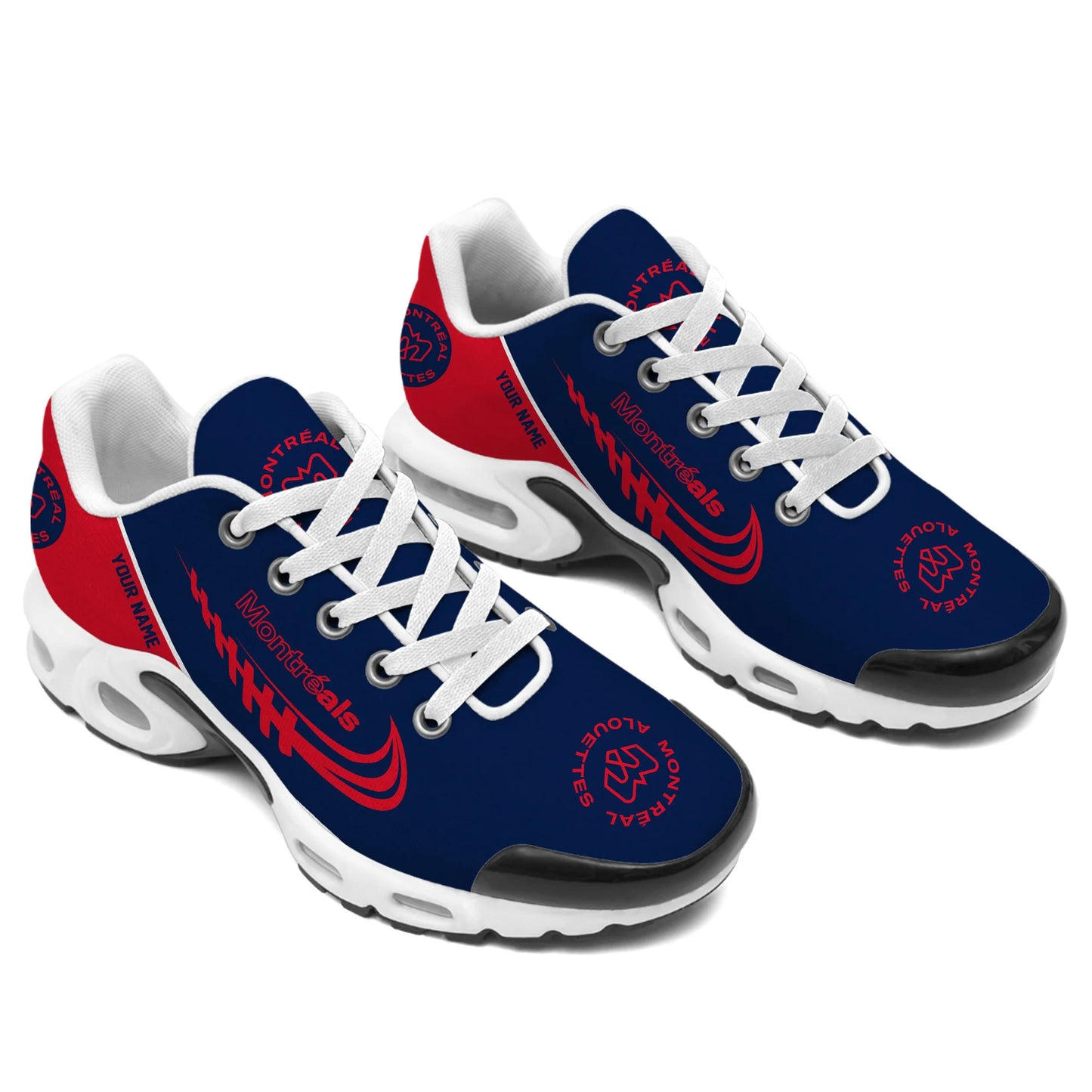 [FAN EXCLUSIVE] NEW CUSTOMIZED CFL01 MTL MONTREAL ALOUETTES AIR MAX PLUS SNEAKERS