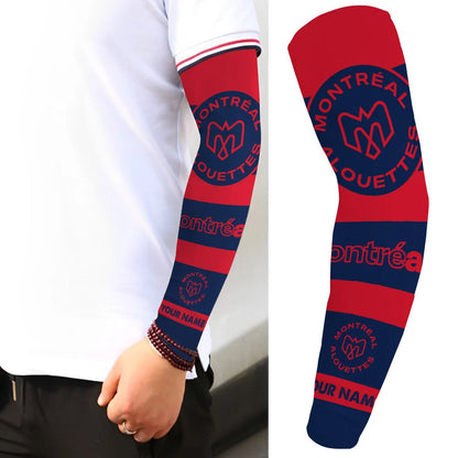 [FAN EXCLUSIVE] NEW CUSTOMIZED CFL01 MTL MONTREAL ALOUETTES SUN ARM SLEEVES