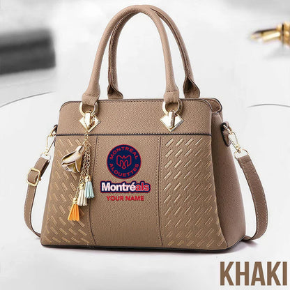[FAN EXCLUSIVE] NEW CUSTOMIZED CFL01 MTL MONTREAL ALOUETTES MULTICOLOR HANDBAG