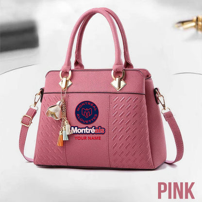 [FAN EXCLUSIVE] NEW CUSTOMIZED CFL01 MTL MONTREAL ALOUETTES MULTICOLOR HANDBAG