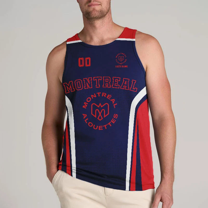 [FAN EXCLUSIVE] NEW CUSTOMIZED CFL01 MTL MONTREAL ALOUETTES UNISEX TANK TOP