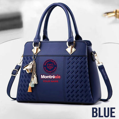 [FAN EXCLUSIVE] NEW CUSTOMIZED CFL01 MTL MONTREAL ALOUETTES MULTICOLOR HANDBAG