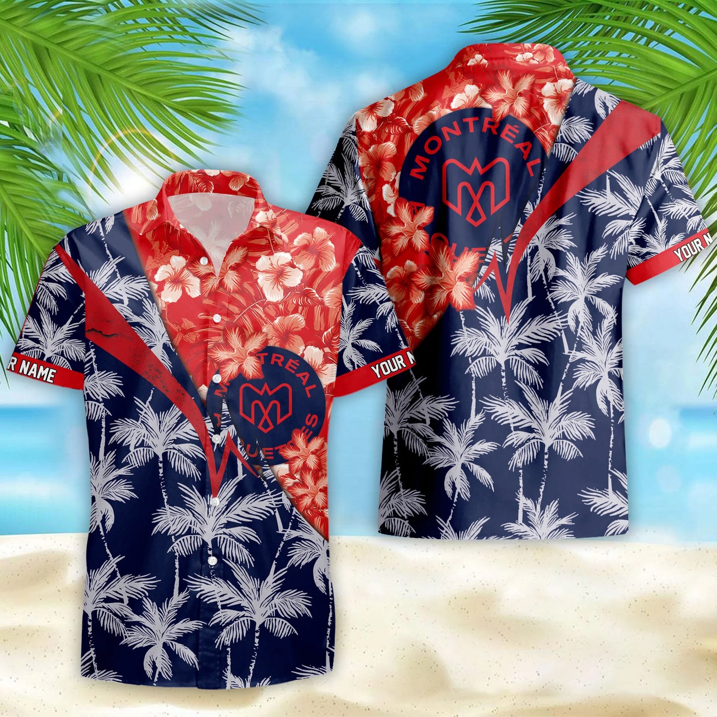 [FAN EXCLUSIVE] NEW CUSTOMIZED CFL01 MTL MONTREAL ALOUETTES UNISEX HAWAIIAN SHIRT
