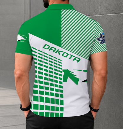 LIMITED EDITION - NEW CUSTOMIZED NCAA MFF01 NFH NORTH DAKOTA FIGHTING HAWKS POLO SHIRT