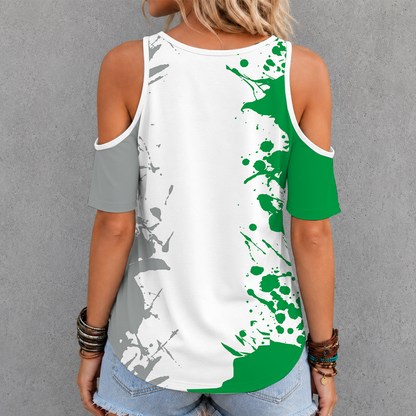 [FAN FAVORITE] NEW CUSTOMIZED NCAA MFF01 NFH NORTH DAKOTA FIGHTING HAWKS CRISS CROSS V-NECK TOP