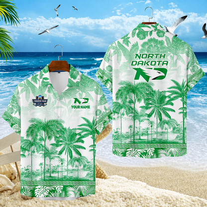 LIMITED EDITION - NEW CUSTOMIZED MFF01 NFH NORTH DAKOTA FIGHTING HAWKS UNISEX HAWAIIAN SHIRT