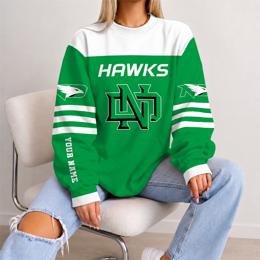 [FAN FAVORITE] NEW CUSTOMIZED NCAA MFF01 NFH NORTH DAKOTA FIGHTING HAWKS UNISEX SWEATSHIRT
