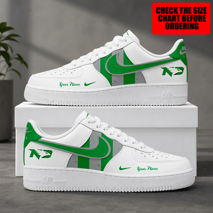 [FAN FAVORITE] NEW CUSTOMIZED NCAA MFF01 NFH NORTH DAKOTA FIGHTING HAWKS AF1 SHOES