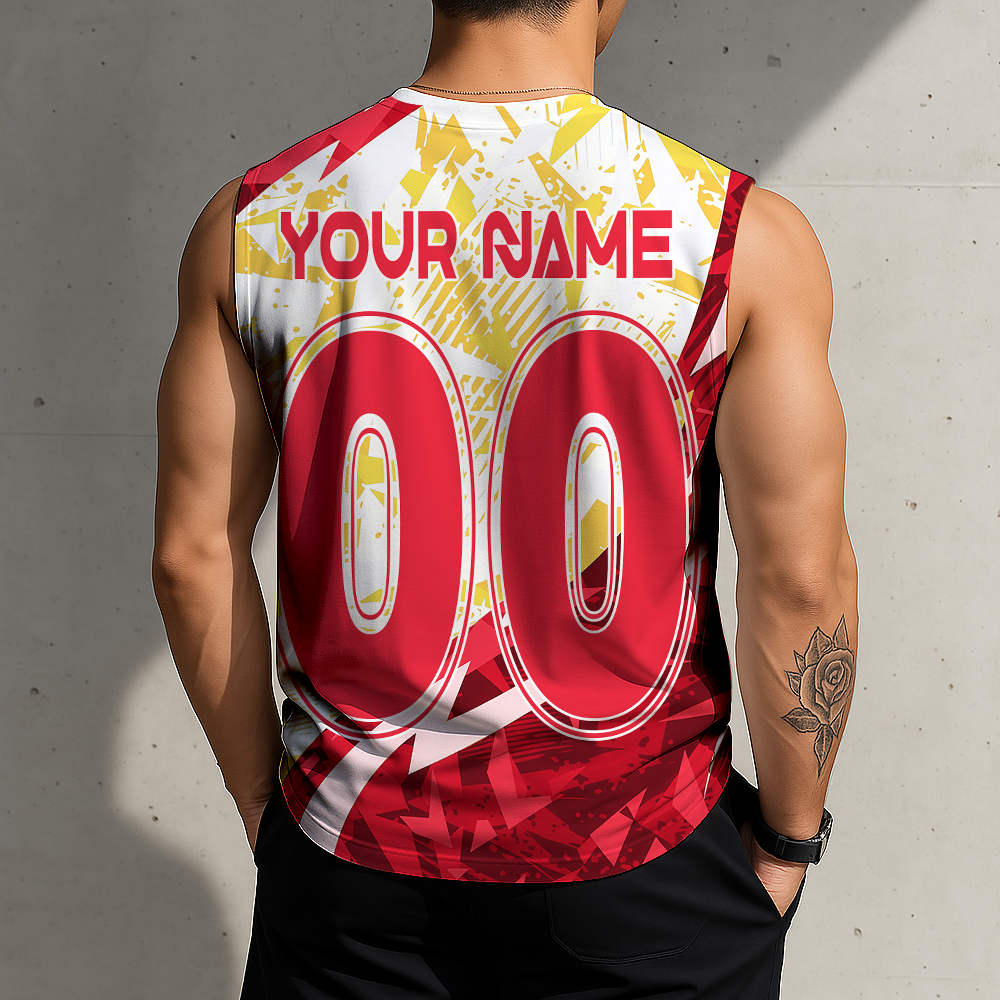POPULAR NOW - NEW CUSTOMIZED MLS01 NRB NEW YORK RED BULLS TANK TOP & GYM SHIRT