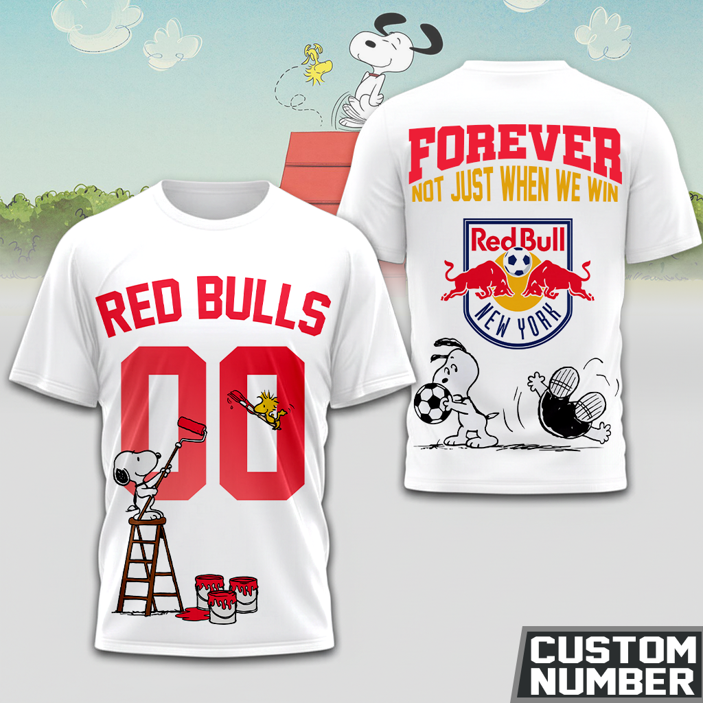 ENDING TODAY - NEW CUSTOMIZED MLS01 NRB NEW YORK RED BULLS x SNOOPY HOODIE, T-SHIRTS, ZIP HOODIE, SWEATSHIRTS & POLO