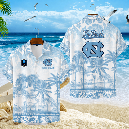 LIMITED EDITION - NEW CUSTOMIZED CFH01 NTH NORTH CAROLINA TAR HEELS UNISEX HAWAIIAN SHIRT