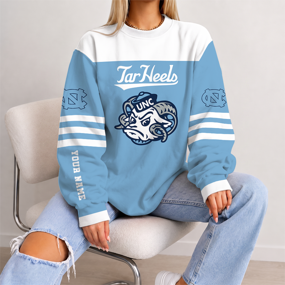 [FAN FAVORITE] NEW CUSTOMIZED NCAA CFH01 NTH NORTH CAROLINA TAR HEELS UNISEX SWEATSHIRT