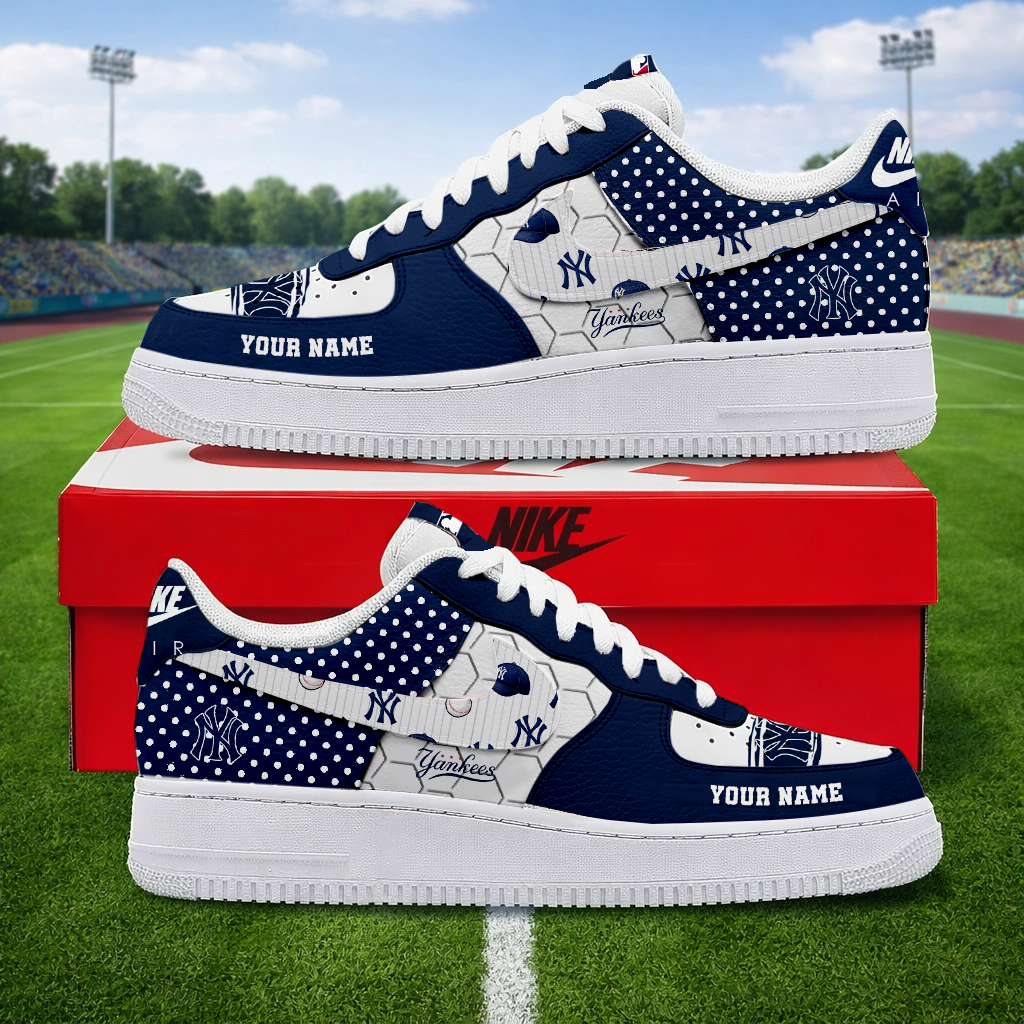 LIMITED EDITION - NEW CUSTOMIZED MLB01 NYY NEW YORK YANKEES AF1 SNEAKERS