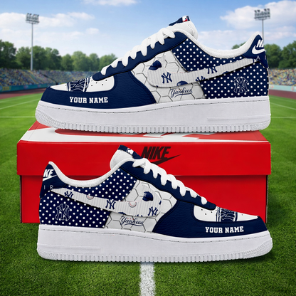 LIMITED EDITION - NEW CUSTOMIZED MLB01 NYY NEW YORK YANKEES AF1 SNEAKERS