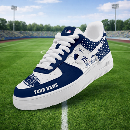 LIMITED EDITION - NEW CUSTOMIZED MLB01 NYY NEW YORK YANKEES AF1 SNEAKERS