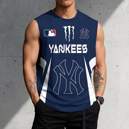 LIMITED EDITION - NEW CUSTOMIZED MLB01 NYY NEW YORK YANKEES MEN'S GYM SHIRT