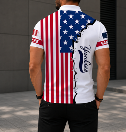 LIMITED EDITION - NEW CUSTOMIZED MLB01 NYY NEW YORK YANKEES POLO SHIRT, ZIP POLO SHIRT & T-SHIRTS