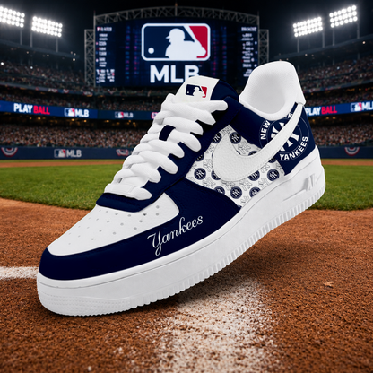 LIMITED EDITION - NEW CUSTOMIZED MLB01 NYY NEW YORK YANKEES AF1 SHOES
