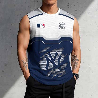 LIMITED EDITION - NEW CUSTOMIZED MLB01 NYY NEW YORK YANKEES MEN'S GYM SHIRT