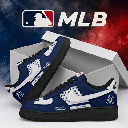 LIMITED EDITION - NEW CUSTOMIZED MLB01 NYY NEW YORK YANKEES AF1 SHOES