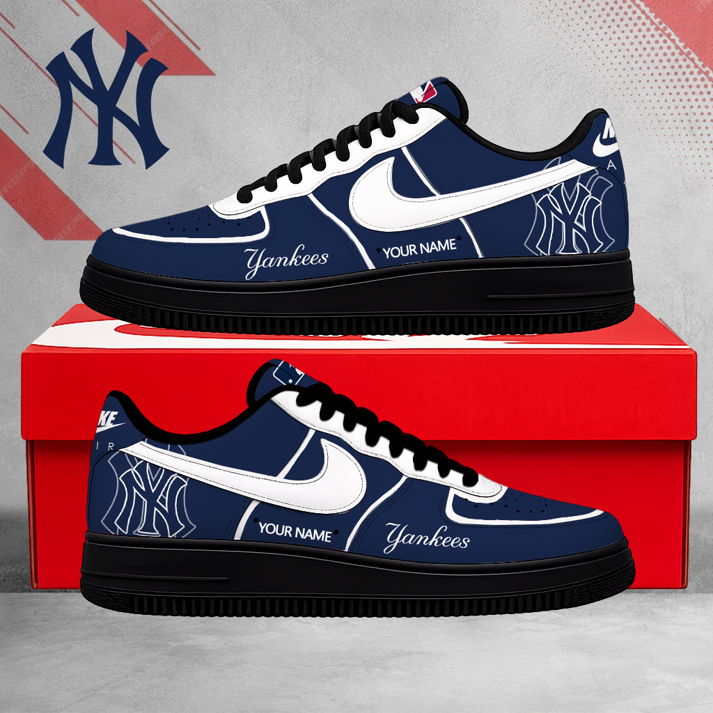 SPECIAL EDITION - NEW CUSTOMIZED MLB01 NYY NEW YORK YANKEES AF1 SHOES