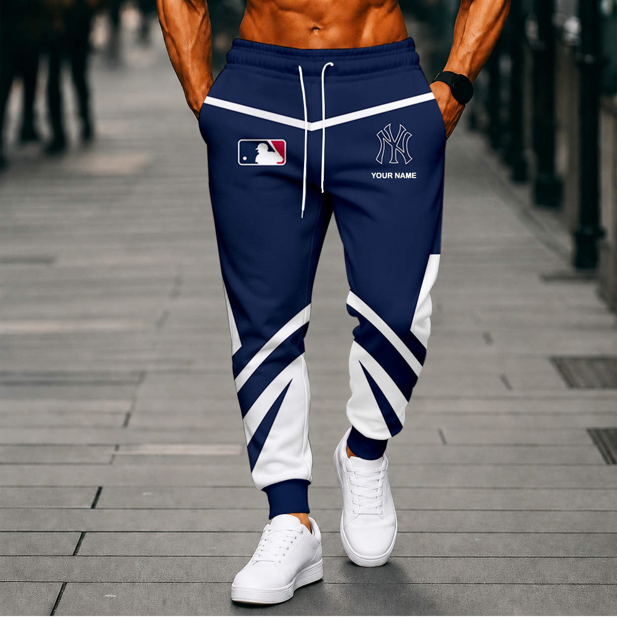 LIMITED EDITION - NEW CUSTOMIZED MLB01 NYY NEW YORK YANKEES SWEATPANTS