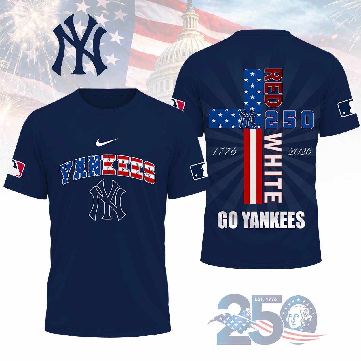 LIMITED EDITION - NEW CUSTOMIZED MLB01 NYY NEW YORK YANKEES T-SHIRT, POLO SHIRT, ZIP POLO SHIRT, SWEATSHIRT, HOODIE & ZIP HOODIE