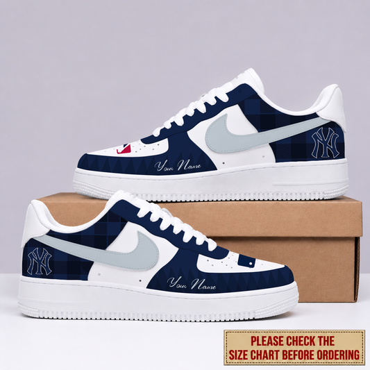 LIMITED EDITION - NEW CUSTOMIZED MLB01 NYY NEW YORK YANKEES AF1 SHOES