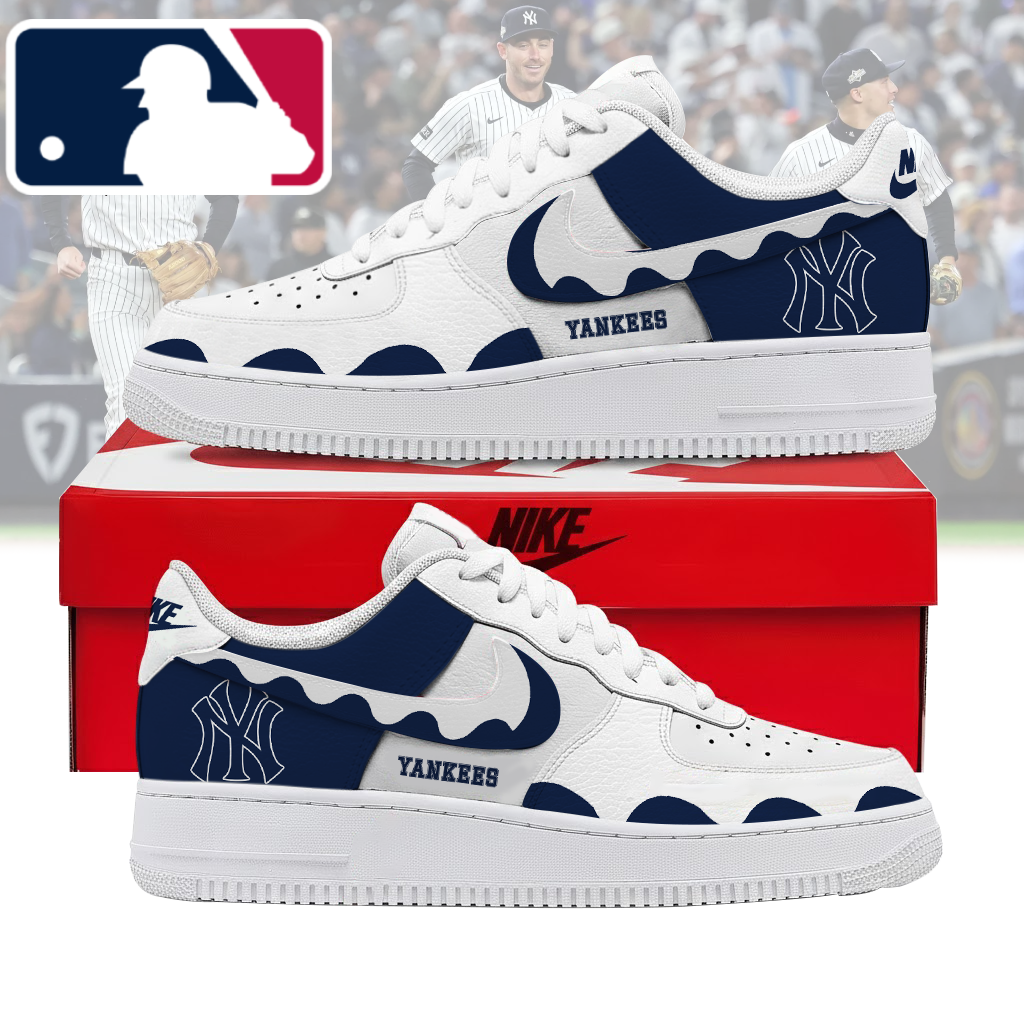 FINAL CLEARANCE - NEW CUSTOMIZED MLB01 NYY NEW YORK YANKEES AF1 SHOES