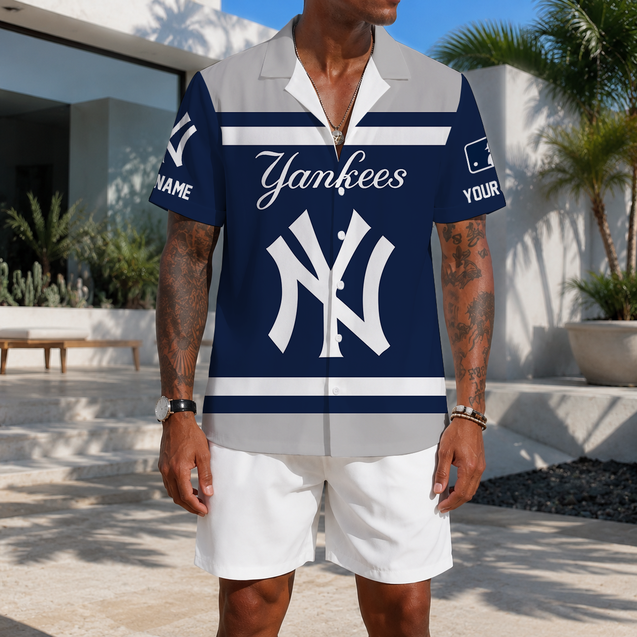 LIMITED EDITION - NEW CUSTOMIZED MLB01 NYY NEW YORK YANKEES UNISEX HAWAIIAN SHIRT