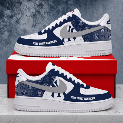 LIMITED EDITION - NEW CUSTOMIZED MLB01 NYY NEW YORK YANKEES AF1 SHOES