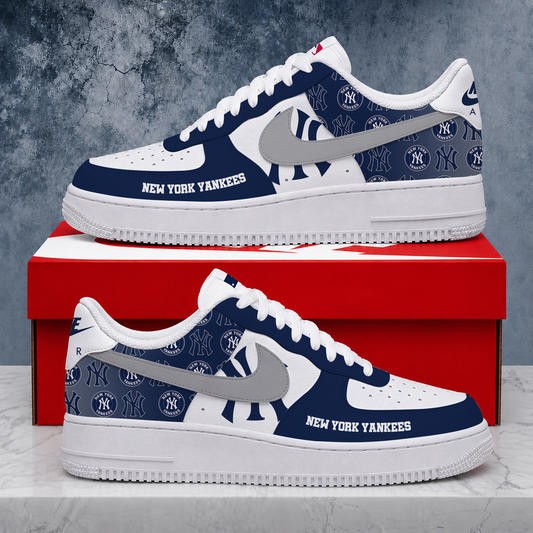LIMITED EDITION - NEW CUSTOMIZED MLB01 NYY NEW YORK YANKEES AF1 SHOES